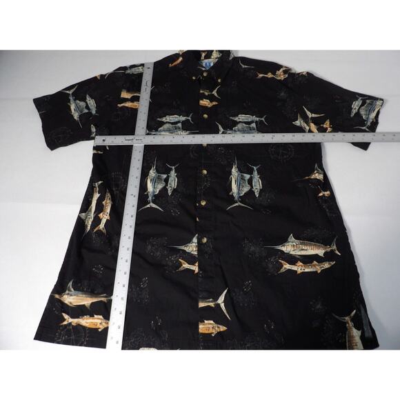 Hook & Tackle Shirt Mens Button Up XL Fish Trout Cotton Poplin Outdoors DadCore - Picture 4 of 8